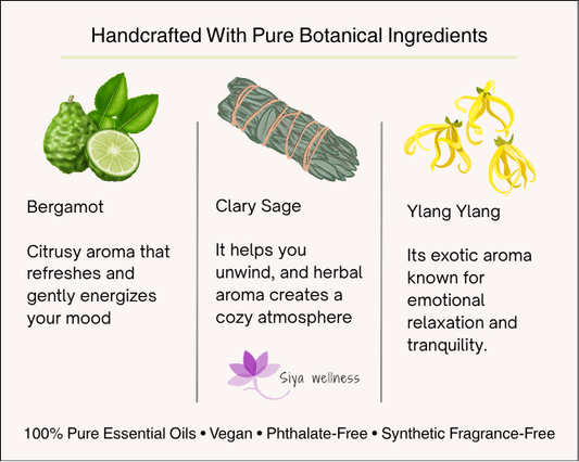 Santulan essential oil blend with clary sage, ylang ylang, and bergamot for emotional balance, relaxation, and mood support
