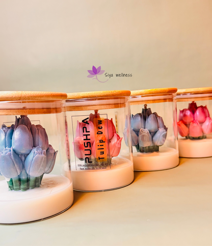 Pushpa (Tulip Bouquet in Jar) Aromatherapy Candle