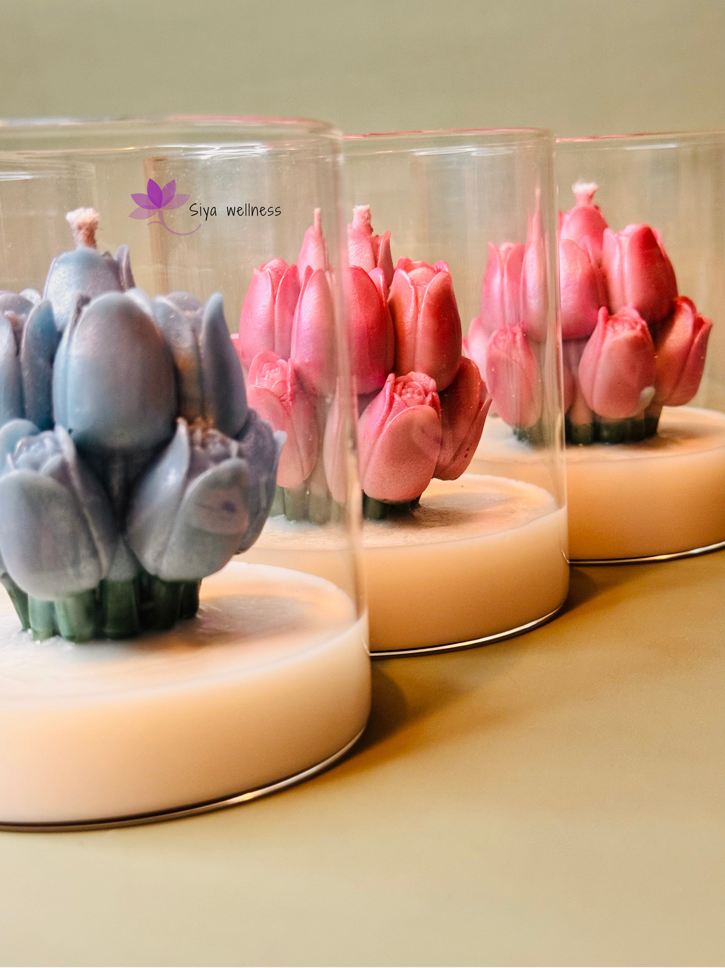 Pushpa (Tulip Bouquet in Jar) Aromatherapy Candle