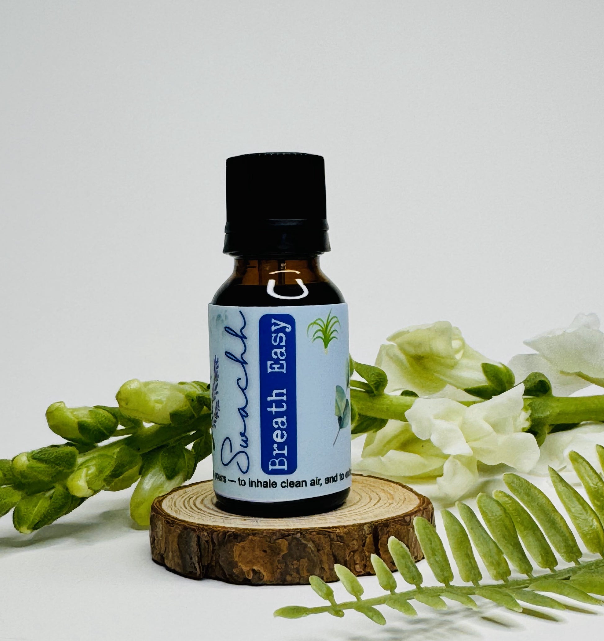 Swachh essential oil blend with eucalyptus, tea tree, and lemongrass for purifying, refreshing, and respiratory support