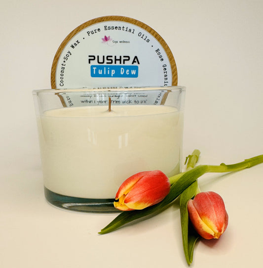 Pushpa (Tulip Dew) Aromatherapy Candle