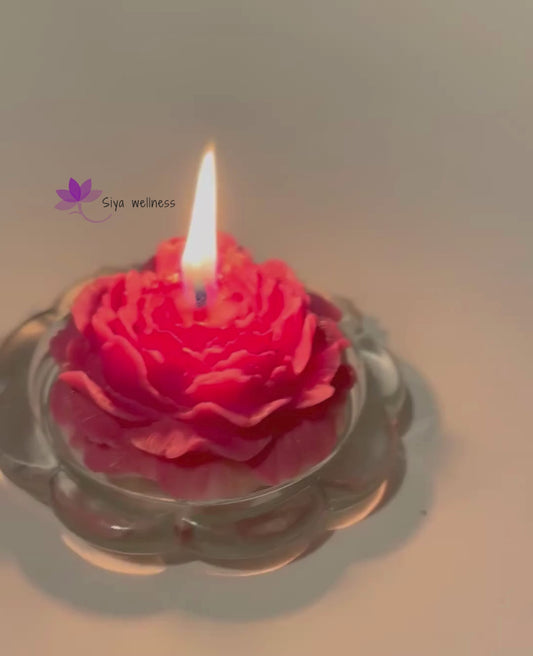 Pushpa (Peony) Flower Aromatherapy Candle